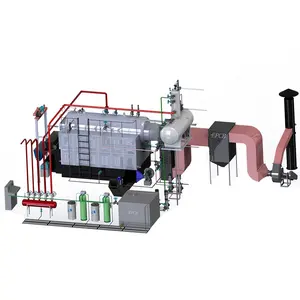 Caldeira a vapor de pellets de biomassa com grade de corrente EPCB 1t 2ton 4t/h de alta eficiência