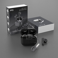 Earphone In-Ear Bluetooth Inalambr P93, headphone Gaming nirkabel, Earbud 2024 TWS P93