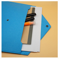 Grande capacité feutre portefeuille pochette lettre enveloppe bouton fermeture bureau maison école papeterie affaires papier fichier Document sac