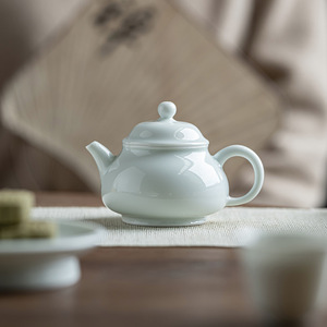 Guanlan Yingqing Small Teapot Ceramic Round With Lid Kung Fu <b>Tea</b> <b>Set</b> Porcelain Teapot For Afternoon <b>Tea</b> - Product Image 4
