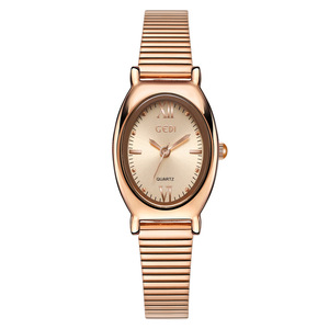 Retro-style high-value women's watch niche and exquisite oval steel strap watch new women's waterproof quartz watch. - Product Image 6