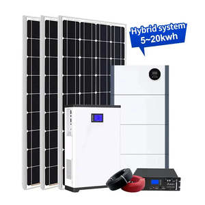 ชุดระบบพลังงานแสงอาทิตย์สำหรับบ้านแบบขายส่ง ขนาด 1KW ถึง 20KW ระบบไฮบริดครบชุด พร้อมแบตเตอรี่สำรองไฟฟ้า สำหรับใช้ในบ้าน - Product Image 3
