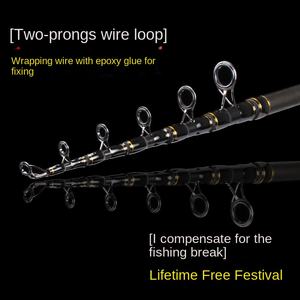 Canne à pêche longue portée East Sea Fishing modèle FI171, en carbone super dur, 6 sections, 113 cm, pliée, ensemble complet, 388 g - Product Image 4