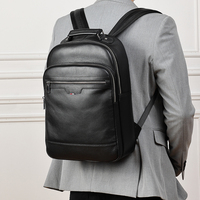 Cuir Véritable Grande Capacité Étudiant Voyage Sac à Dos avec Multiples Compartiments pour Femme pour un Usage Quotidien