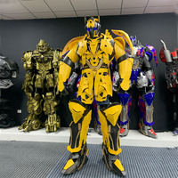 Costume de mascotte robot LED jaune en EVA sur mesure, directement de l'usine, pour Noël, anniversaires, jeux de rôle et promotions