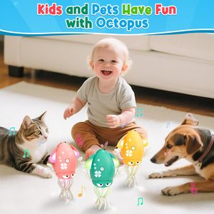 Ept Sản phẩm mới cảm ứng điện tránh chướng ngại vật bò nhảy múa tương tác bạch tuộc đồ chơi với ánh sáng - Product Image 5