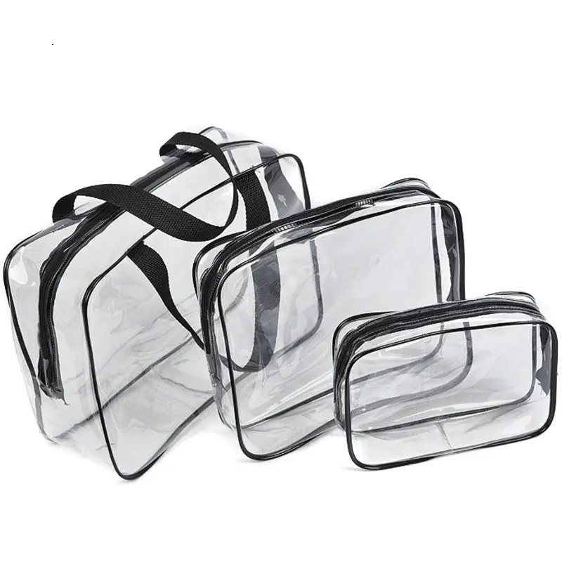 프로모션 방수 세면도구 세척 여성 pvc 투명 화장품 파우치 메이크업 가방