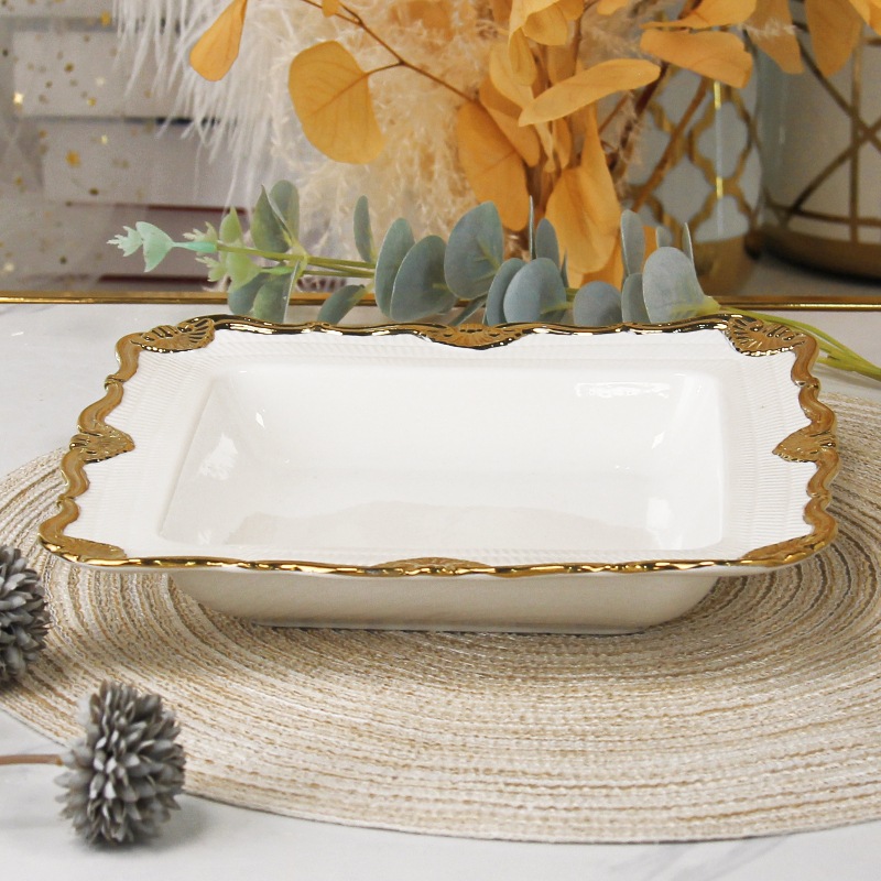 white8inch square deep plate