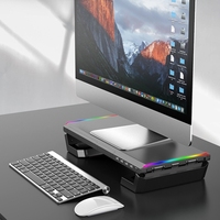 Nouveau support portable pour ordinateur portable avec éclairage RGB et 4 ports USB 2.0, design amélioré pour moniteur et rack