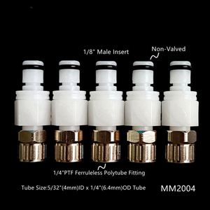 JU 1/4 "ข้อต่อท่อ PTF valved Non-valved coupling ข้อต่อท่อข้อต่อที่รวดเร็วคู่กับน็อตล็อคโลหะ - Product Image 4