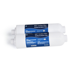 Xe RV cắm trại Hệ thống lọc nước giảm hương vị xấu Clo trầm tích PP hoạt động Carbon KDF 55 phương tiện truyền thông ngoài trời hộp màu trắng - Product Image 1