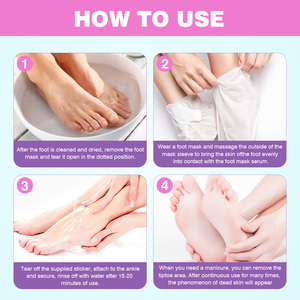 Private Label OEM Exfoliating <b>Moisturizing</b> Foot Care Foot Mask Lavender Foot Mask Treatment Smooth and Soft Feet Foot Mask - Product Image 5