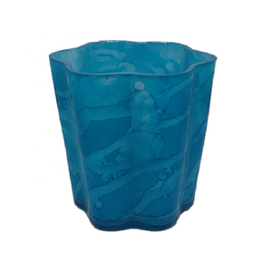 Azul cielo nuevo superventas 2023 elegante vidrio marmoleado de alta calidad hecho a mano decorativo multiusos gran vela votiva titular - Product Image 1