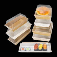 Boîtes d'emballage alimentaire jetables en papier kraft recyclable personnalisées avec fentes et fermeture magnétique pour aliments pour bébés et sushis - Acceptation des commandes personnalisées