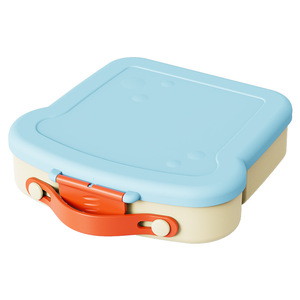 Boîte à lunch rectangulaire pour étudiants, 1 compartiment, compatible micro-ondes, pour enfants, avec couvercle et poignée en plastique - Product Image 1