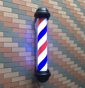 ไฟ LED สำหรับร้านเสริมสวย เสาบาร์เบอร์สีดำแดง ป้ายร้านทำผมกันน้ำ ไฟหมุนได้ ป้ายร้านเสริมสวย ไฟติดผนังภายนอก - Product Image 5