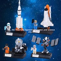 Wange - Juego de Construcción de Naves Espaciales de 76 Piezas de Plástico ABS, Bloques de Construcción de Modelos de Naves Espaciales para Niños, Kit de Ensamblaje con Temática Espacial