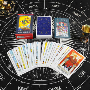 Maßgefertigte Dicke Papierkarten 78 Blaue Smith-Waite Tarotkarten Raider-Waite Tarotkarten - Product Image 2