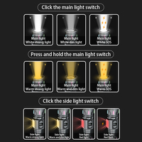 Lampe torche LED triple source, laser blanc, magnétique, longue portée, 10 modes, en alliage d'aluminium, rechargeable, IP65, lampe torche tactique