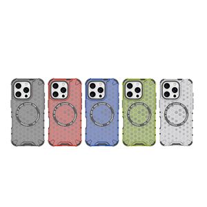 เคส TPU รังผึ้งโปร่งแสงกันกระแทก + PC สำหรับ iPhone 17 Air 16 PRO MAX 16 15 14 13 12 <span class=keywords><strong>11</strong></span>รองรับเคสชาร์จแบบไร้สาย - Product Image 2
