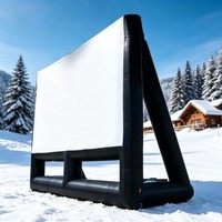 Écran publicitaire gonflable en forme de A de 10 à 16 pieds avec double support pour salons professionnels, événements, marketing et campagnes promotionnelles
