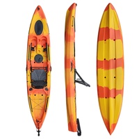 Kayak de pêche et de tourisme monoplace en plastique pour 1 personne, avec siège sportif, à propulsion par pagaie, pour océan, à vendre
