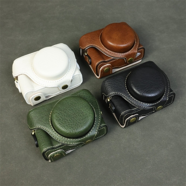 New Full Coverage PU Leather Camera Carry Bag with Shoulder Strap Camera Case for Sony ZV1