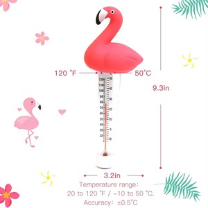 Bonito termómetro de piscina flotante para el hogar, forma de Flamenco de pez pato, medidor de temperatura del agua para spa de bañera de hidromasaje - Product Image 4
