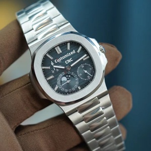 Reloj Mecánico de Lujo <span class=keywords><strong>Franken</strong></span> PP Personalizado, Calibre 240, Nautiluses 5712, Reloj de Negocios con Función de Fase Lunar, Caja CNC de 8.52mm - Product Image 1