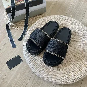 2023 Damen Strand Slipper Damen lässig Slip on Slide Schuhe Designer Slipper Frauen berühmte Marken Luxus Slipper für Frauen