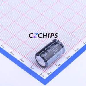 Condensador Electrolítico de Aluminio de Orificio Pasante 16ZLH2200MEFC12.5X20, Orificio Pasante, D12.5xL20mm 2200uF 20% 16V 2.48A-100kHz - Product Image 1