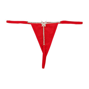 Nouveau design – Culottes de bikini sexy rouges en strass de cristal et chaînes de ventre en strass en forme de cœur pour la Saint-Valentin - Product Image 2