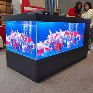 Acuario Grande para Peces <span class=keywords><strong>Koi</strong></span> y Goldfish, con Filtro de Fondo de Cristal Ultra Transparente, Diseño Desmontable para Sala de Estar u Oficina - Product Image 3