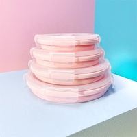 Vaisselle en silicone de qualité alimentaire sans BPA, boîte à lunch pliable et pratique, couvercle d'assiette pour voyage, ensemble de vaisselle à usage domestique et extérieur