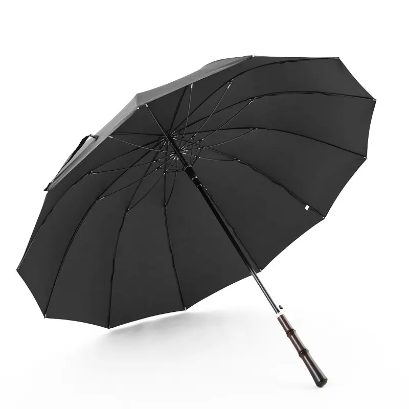 Parapluie pour hommes, résistant au vent, surdimensionné, solide, manche en bois, Golf droit, offre spéciale,