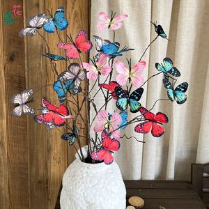Arreglo de Mariposas Artificiales, Flores de Seda de Colores Mezclados, Decoración para Bodas, Uso en Exteriores - Product Image 1
