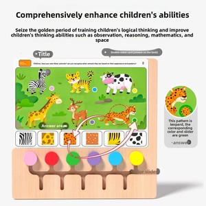 Nuovo Set di Giochi in Legno per Bambini per Allenare il Pensiero Logico, Metodi di Gioco Multipli, Sviluppo Cerebrale Completo, <span class=keywords><strong>Educazione</strong></span> Precoce 3-6 Anni - Product Image 3