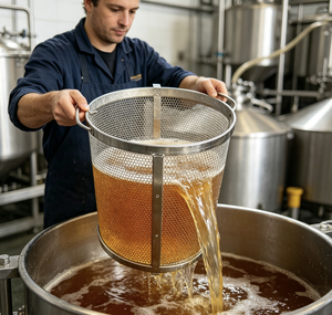 Colador de Acero Inoxidable con Malla de 300 Micras para Elaboración Casera de Cerveza - Product Image 1