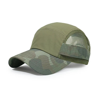 Gorra de Béisbol de 7 Paneles con Malla de Camuflaje, para Adultos, Unisex, Transpirable, con Logotipo Personalizado, para Verano y Actividades al Aire Libre