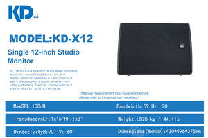 KD-X12 Altavoz <span class=keywords><strong>de</strong></span> Monitor <span class=keywords><strong>de</strong></span> Piso Coaxial Profesional <span class=keywords><strong>de</strong></span> 12 Pulgadas, Monitor <span class=keywords><strong>de</strong></span> Escenario Pasivo Tipo Cuña para Iglesia, Bar, Eventos en Vivo, <span class=keywords><strong>Estudio</strong></span> - Product Image 2