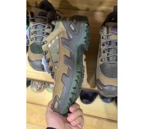 TSB08 Brown Green CP Customized Outdoor Brown Ankle Middle Cut <b>Boots</b> Ankle Height <b>Hiking</b> Outdoor Heavy Duty Training Shoes - Product Image 4