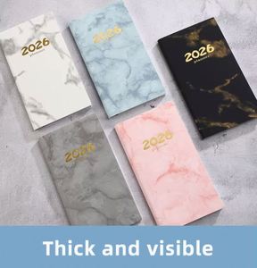 Agendas en cuir A6 2026, Agendas 2027, Carnet de notes portable, Mini-agenda de poche, Planificateur quotidien et hebdomadaire 365 jours - Product Image 2