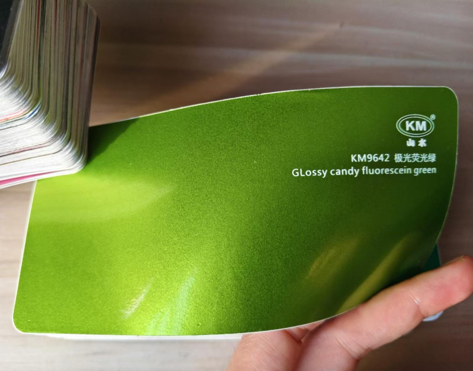 Glossy candy fluorescein green