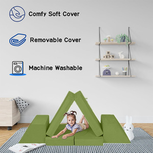 Canapé de jeu modulaire pour enfants, meubles en mousse, blocs de construction éducatifs pour enfants avec accoudoirs, options de couleurs disponibles - Product Image 2