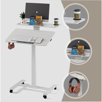 Bureau à domicile double couche pliable et debout ordinateur portable bureau de travail pneumatique réglable en hauteur bureau debout