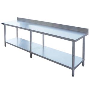 Banco de trabajo de cocina comercial de acero inoxidable con protector contra salpicaduras para hoteles y restaurantes Precio de fábrica - Product Image 3