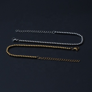 Nueva Llegada, Pulseras de Cuentas de Moda Chapadas en Oro de 18k Que No Se Deslustran, Pulsera de Acero Inoxidable, Pulseras de Cadena de Cuentas Minimalistas para Mujer - Product Image 2