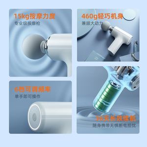 Cross Border Mini Portable Fascia Gun Home <b>Rechargeable</b> Electric Muscle Relaxation Massager <b>Vibrate</b> Fitness Neck Membrane Gun - Product Image 5