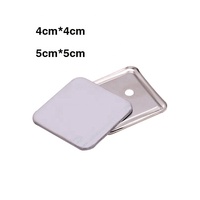 Broche en métal vierge de haute qualité, 40mm, Badge en fer blanc, épingles à boutons carrés de sécurité