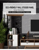 Panneaux muraux aspect marbre PVC brillant élevé
